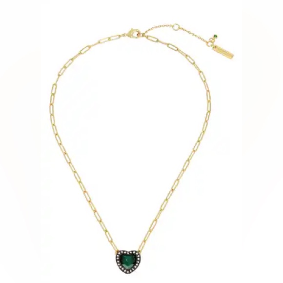 Kurt Geiger Halo Crystal Heart Short Pendant Necklace